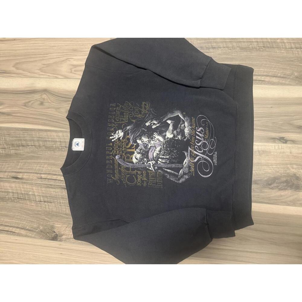 RARE Vintage 1995 Living Epistles The Birth Messiah Jesus Crewneck Size Large
